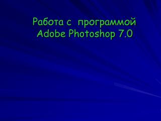 adobe photoshop 7 0