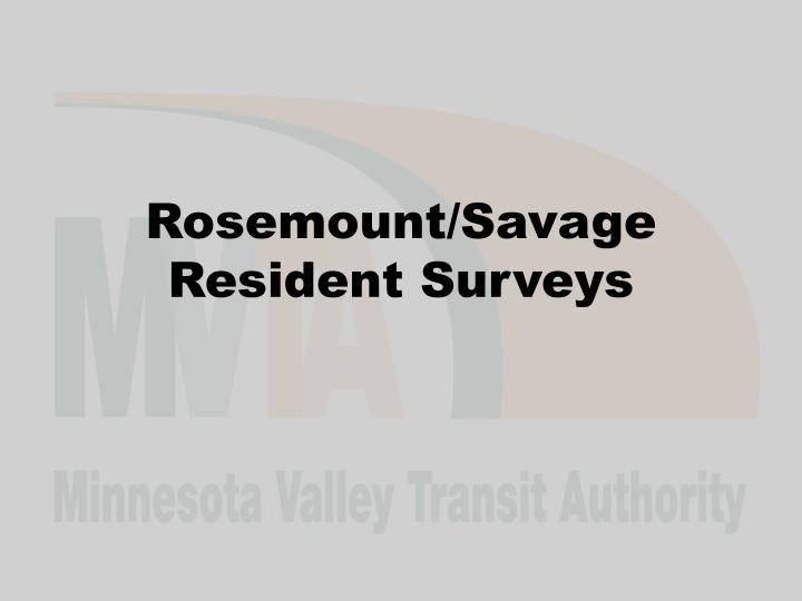 rosemount savage resident surveys
