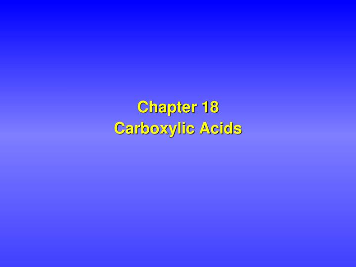 chapter 18 carboxylic acids