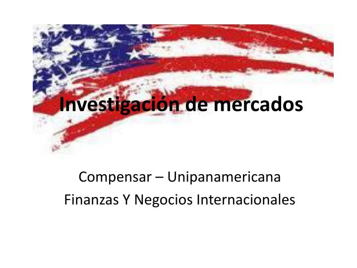 investigaci n de mercados