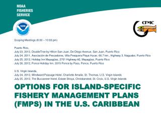 Options for Island-Specific Fishery Management Plans (FMPs) in the U.S. Caribbean