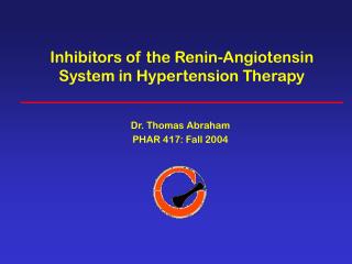 Inhibitors of the Renin-Angiotensin System in Hypertension Therapy