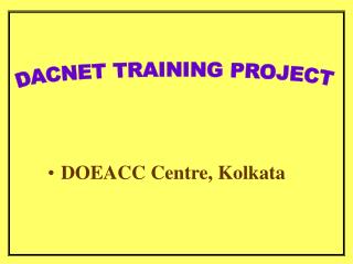 DOEACC Centre, Kolkata