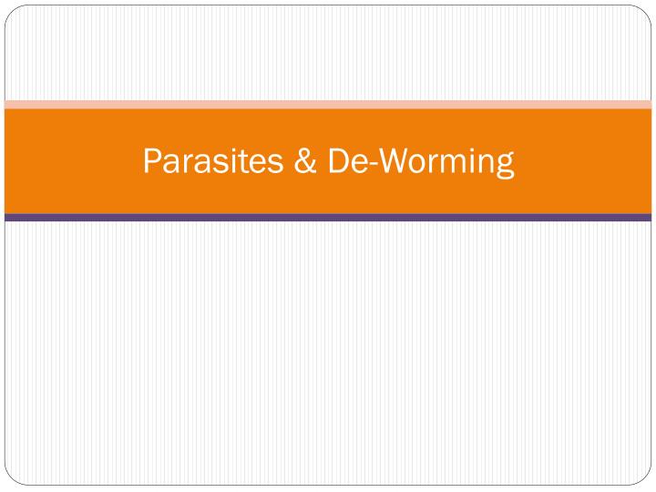 parasites de worming