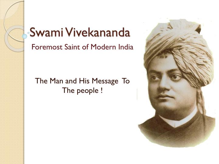 ppt presentation on swami vivekananda