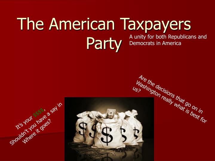 the american taxpayers party