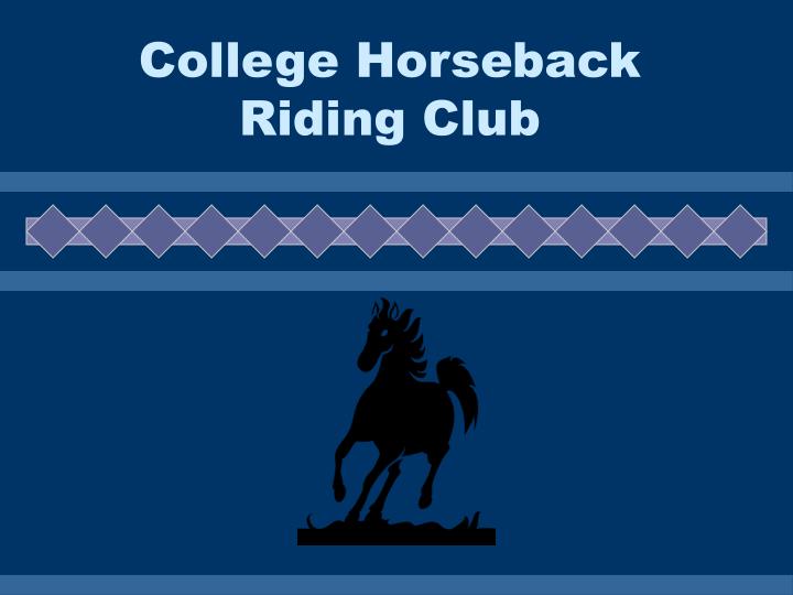 college horseback riding club