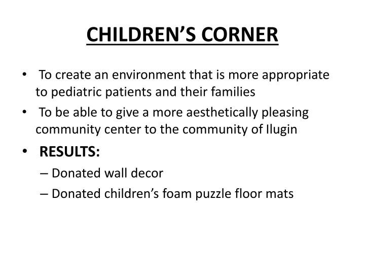 children s corner