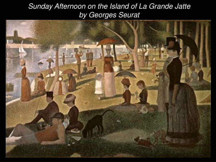 sunday afternoon on the island of la grande jatte by georges seurat