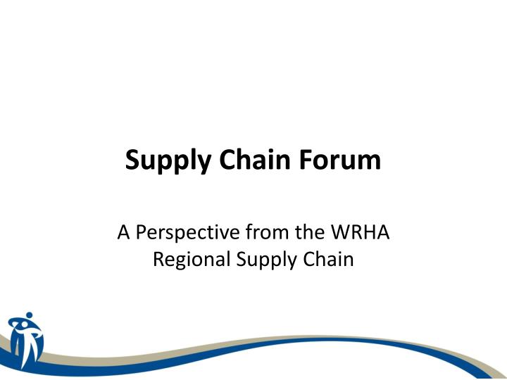 supply chain forum