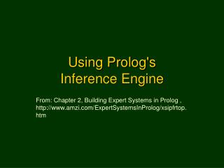 Using Prolog's Inference Engine
