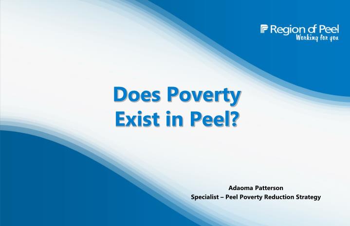 does poverty exist in peel