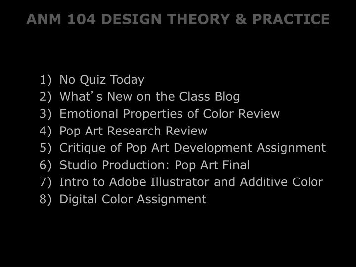 anm 104 design theory practice