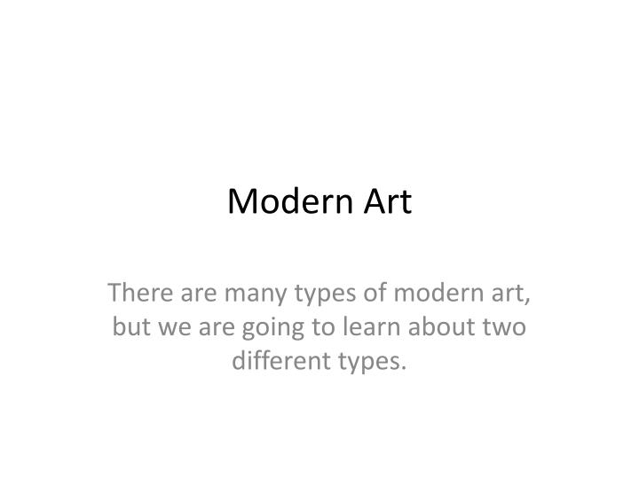 modern art