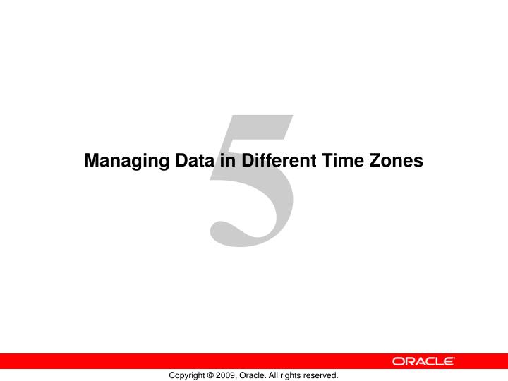 managing data in different time zones