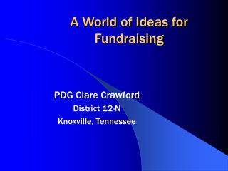 A World of Ideas for Fundraising