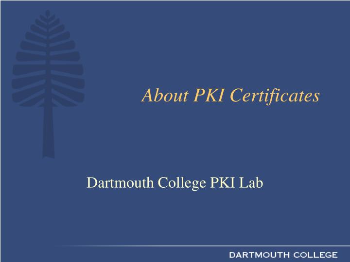 about pki certificates