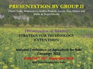 National Conference on Agriculture for Rabi Campaign 2012 Dated 24 th -25 th September 2012