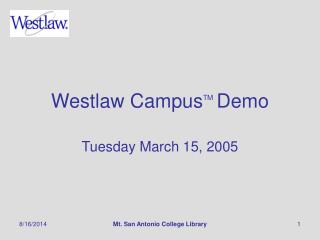 Westlaw Campus TM Demo
