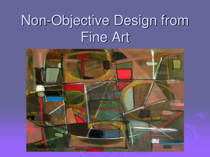 non objective design from fine art