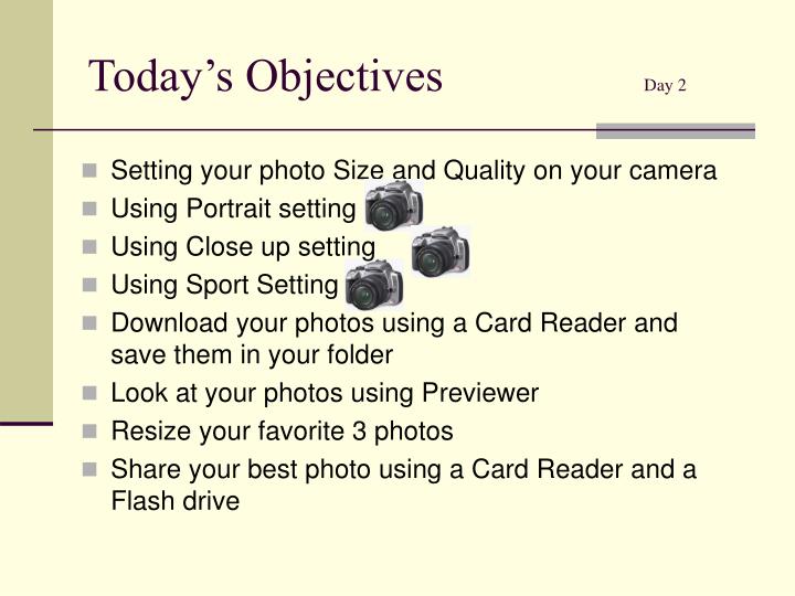 today s objectives day 2