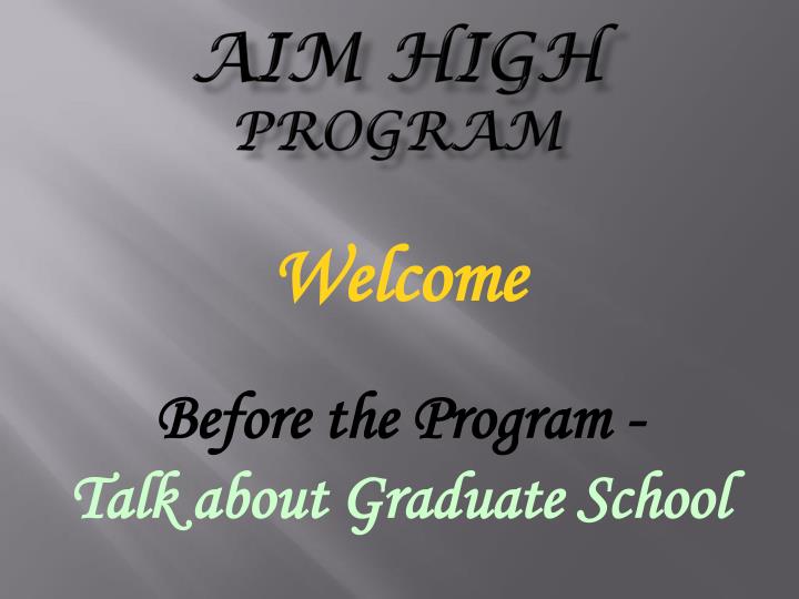 aim high program