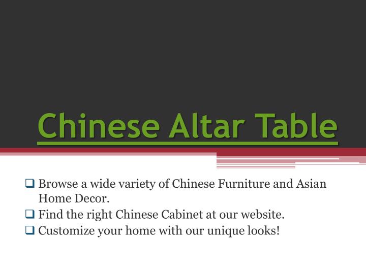 chinese altar table