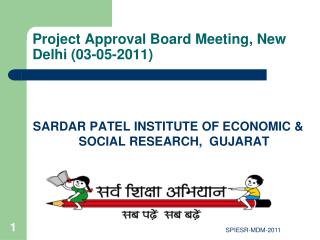 Project Approval Board Meeting, New Delhi (03-05-2011)
