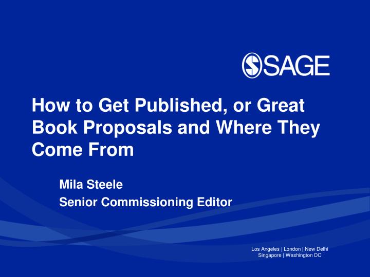 how to get published or great book proposals and where they come from