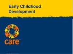 Early Childhood Development - slide 1