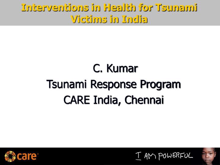 interventions in health for tsunami victims in india