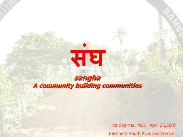 sangha a community building communities