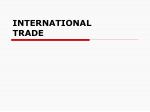 INTERNATIONAL TRADE - slide 1