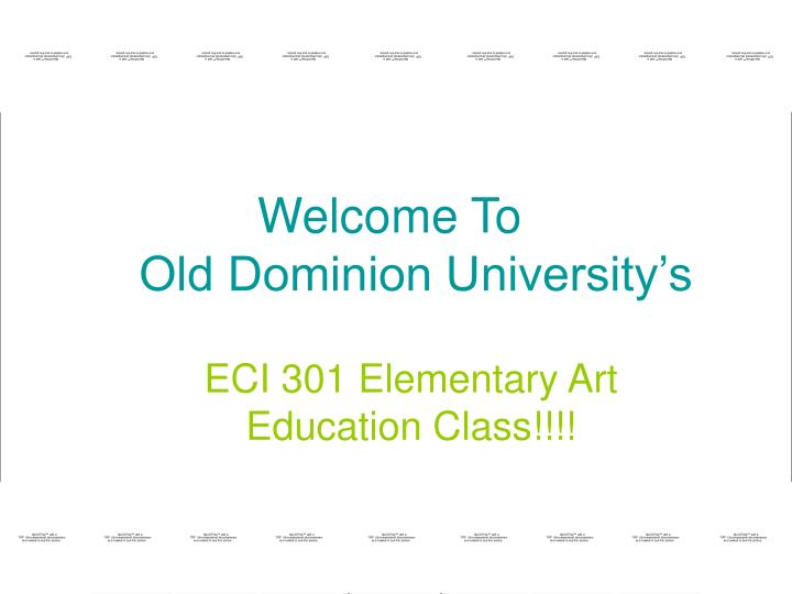 welcome to old dominion university s