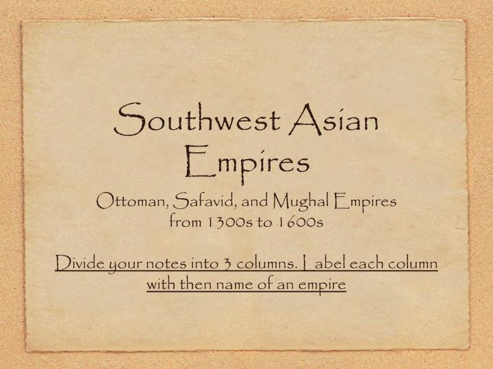 southwest asian empires