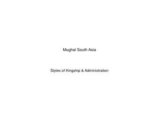 Mughal South Asia