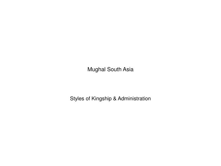 mughal south asia