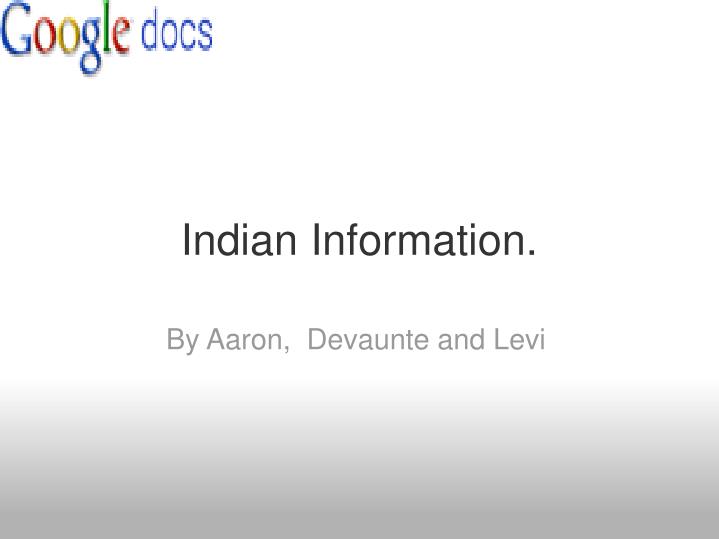 indian information