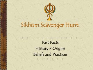 Sikhism Scavenger Hunt: