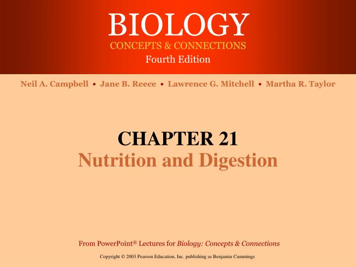 chapter 21 nutrition and digestion