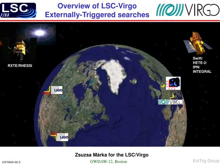 overview of lsc virgo externally triggered searches