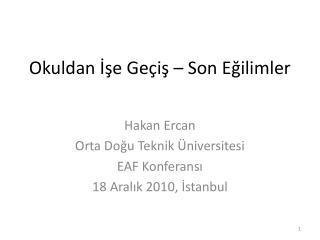 okuldan e ge i son e ilimler