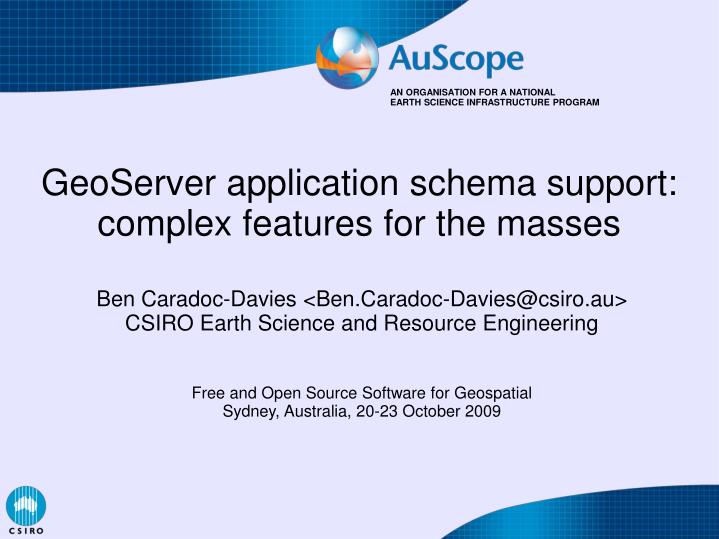 geoserver application schema support complex features for the masses