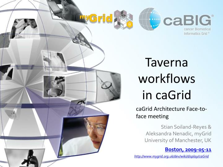 taverna workflows in cagrid