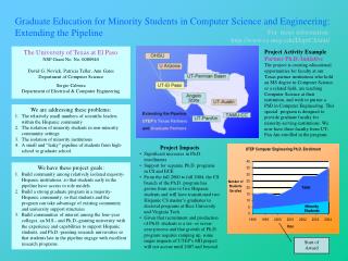 The University of Texas at El Paso NSF Grant No. No. 0080940