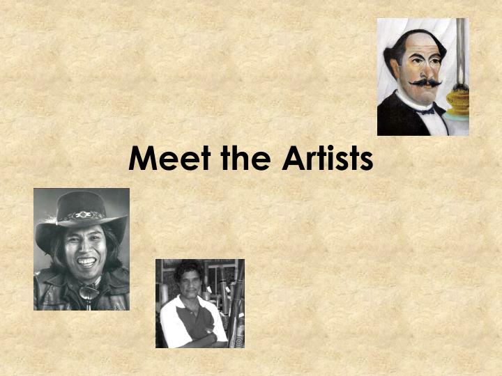meet the artists