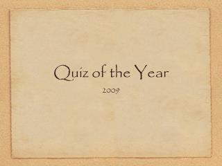 Quiz of the Year