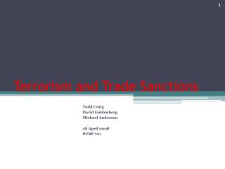 Terrorism and Trade Sanctions