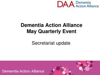 Dementia Action Alliance May Quarterly Event