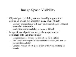 Image Space Visibility